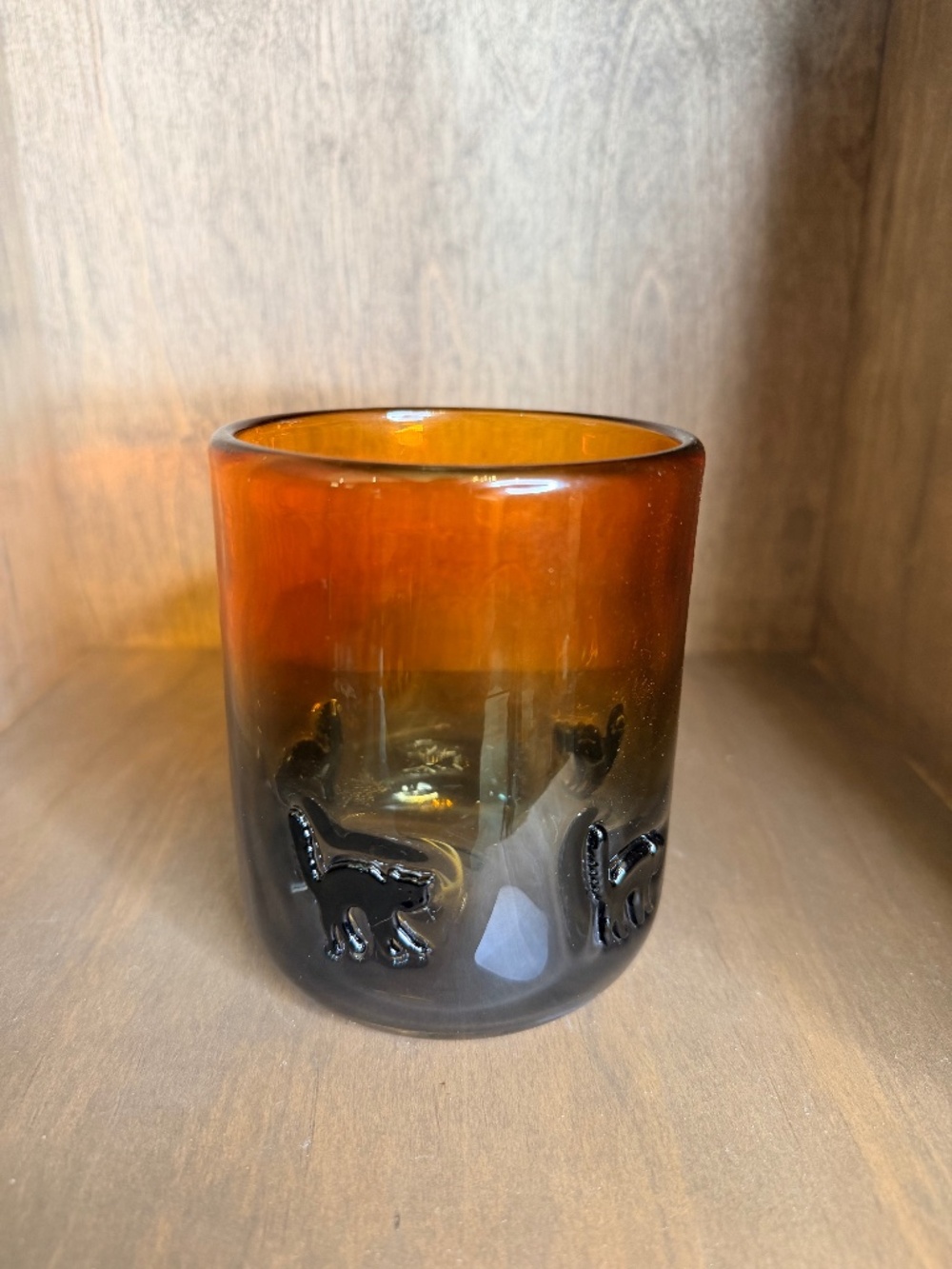 NWT Anthropologie Halloween Icon Glass Scaredy Cat